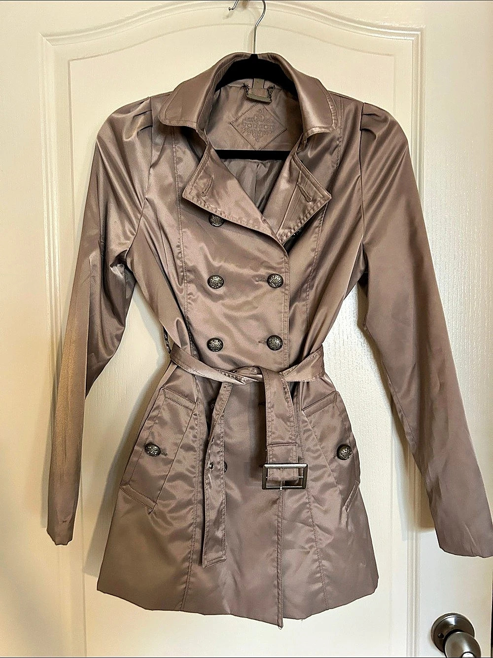 JouJou Couture Women's Belted Trench Coat in Brown